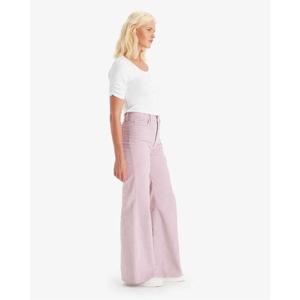 NEW Levi's Ribcage Bell Jeans Keepsake Lilac Stretch Corduroy Pants Size 27 - Picture 4 of 9